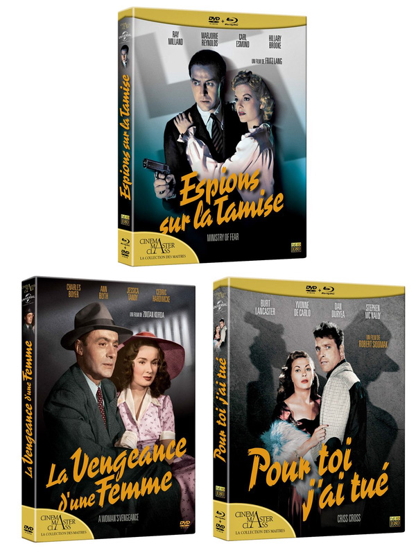 Blu ray DVD films noirs années 40