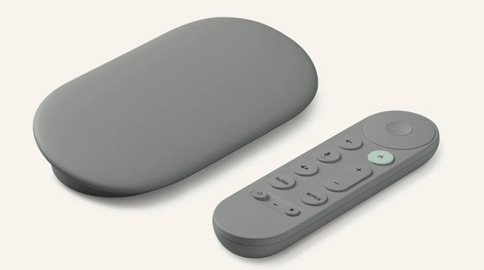 google tv streamer 4K gris